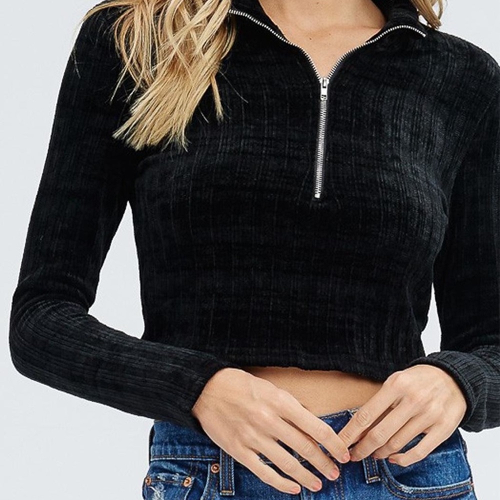 Emory Park Mock Neck Zip Top